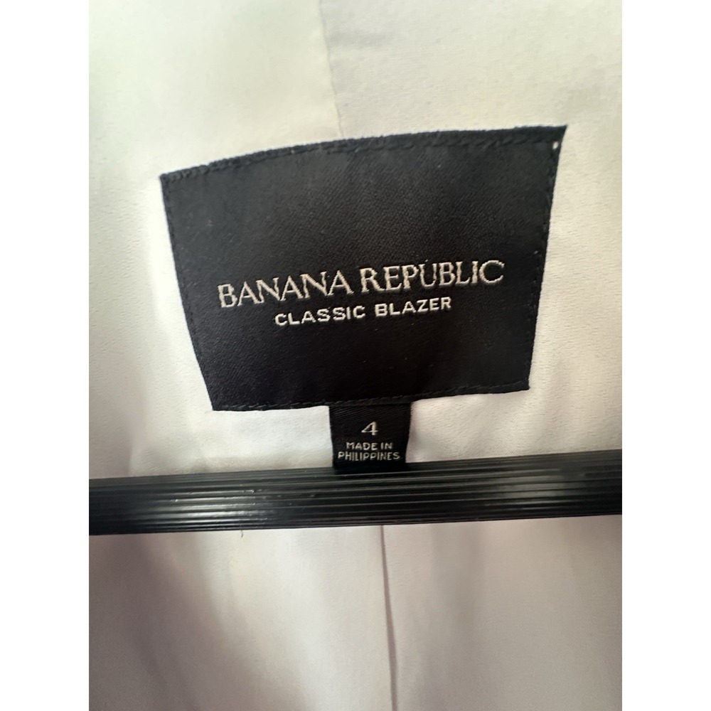 Banana Republic Lavender Classic Blazer Jacket Italian Wool Blend SZ 4 Washable - Picture 3 of 7